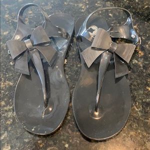 BCBG black jelly sandals. Size 9. Like new